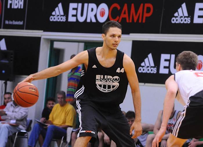 Evan Fournier competes in the 2012 adidas Eurocamp.
